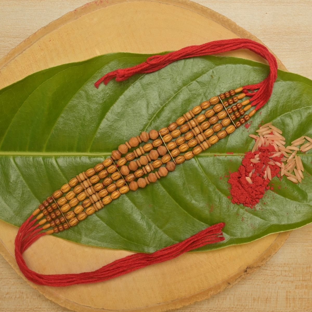 Heritage Wooden Bracelet Rakhi - Image 3