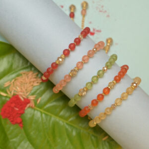 Handmade Pastel Crystal Lumba Rakhi bracelet for Bhabhi