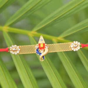 Shree Ganesh Premium Golden Rakhi